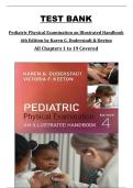 Pediatric Physical Examination Test Bank &ndash; An Illustrated Handbook&comma; 4th Edition by Karen G&period; Duderstadt & Keeton&comma; Chapters 1&ndash;19 &ndash; complete practice questions