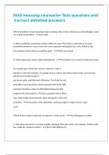 HUD housing counselor Test question and Correct detailed answers