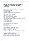 LEAN PORTFOLIO MANAGEMENT &lpar;LPM&rpar; EXAM QUESTIONS AND ANSWERS