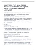 LIKE IT270 - PMP CH 4 - SCOPE MANAGEMENT QUESTIONS &lpar;RITA CH 5&rpar; EXAM QUESTIONS AND ANSWERS