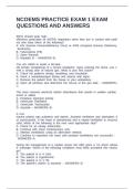 NCOEMS PRACTICE EXAM 1 EXAM QUESTIONS AND ANSWERS