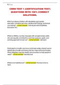 CRRN TEST 1 &lpar;CERTIFICATION TEST&rpar; QUESTIONS WITH 100- CORRECT SOLUTIONS&period;