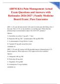 ABFM KSA Pain Management Actual Exam Questions and Answers with Rationales 2026&sol;2027 &vert; Family Medicine Board Exam &vert; Pass Guarantee
