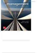 Test Bank for Management&colon; A Practical Introduction&comma; 2024 Release 10th Edition Author&colon; Kinicki - Answers Included A&plus; Graded Latest Version