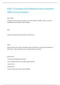 GISP 1 Conceptual Foundations Exam Questions With Correct Answers 