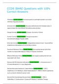 CCDS IBHRE Questions with 100- Correct Answers