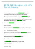IBHRE CCDS Questions with 100- Correct Answers