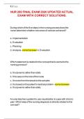 NUR 200 FINAL EXAM 2026 UPDATED ACTUAL EXAM WITH CORRECT SOLUTIONS