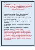 NUR 521 Advanced Pharmacology &ndash; complete Exam 4  Blueprint TEST BANK Practice Questions with correct  answers and Rationale 2026 University of  Alabama&vert;&vert;Verified Exam&excl;&excl;&excl; 