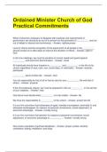 Ordained Minister Church of God Practical Commitments