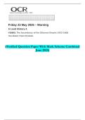 2025 A Level History A Y309&sol;01 The Ascendancy of the Ottoman Empire 1453&ndash;1606   &lpar;Verified Question Paper With Mark Scheme Combined June 2025&rpar;