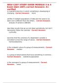 WGU C207 STUDY GUIDE MODULE 3 & 4 Exam Q&A 100- correct Answers- A&plus; verified&period;