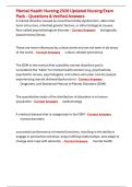 Mental Health Nursing 2026 Updated Nursing Exam Pack - Questions & Verified Answers&period;