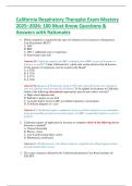 California Respiratory Therapist Exam Prep 2025-2026  Description
