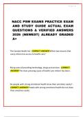 NACC PSW EXAMS PRACTICE EXAM AND STUDY GUIDE ACTUAL EXAM QUESTIONS & VERIFIED ANSWERS 2026 &lpar;NEWEST&rpar; ALREADY GRADED A&plus;