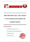 WGU C845 VUN1 Task 1 &comma;2& 3 &vert; Passed on First Attempt &vert;Latest Update with Complete Solution&period;