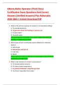 Alberta Boiler Operator &lpar;Third Class&rpar;  Certification Exam Questions And Correct  Answers &lpar;Verified Answers&rpar; Plus Rationales  2026 Q&A &vert; Instant Download Pdf 