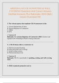 ARIZONA &lpar;AZ&rpar; CR-34 PAINTING & WALL COVERING Questions And Correct Answers &lpar;Verified Answers&rpar; Plus Rationales 2026 Q&A &vert; Instant Download Pdf&period;