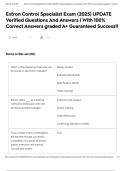 Extron Control Specialist Exam &lpar;2025&rpar; UPDATE Verified Questions And Answers &vert; With 100&percnt; Correct Answers graded A&plus; Guaranteed Success&excl;&excl;