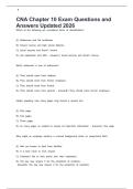 CNA Chapter 10 Exam Questions and Answers Updated 2026