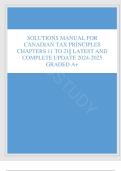 SOLUTIONS MANUAL FOR  CANADIAN TAX PRINCIPLES  CHAPTERS 11 TO 21&vert;&vert; LATEST AND  COMPLETE UPDATE  GRADED A&plus;