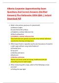 Alberta Carpenter Apprenticeship Exam  Questions And Correct Answers &lpar;Verified  Answers&rpar; Plus Rationales 2026 Q&A &vert; Instant  Download Pdf 