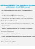 QME Exam 2026&sol;2027 &ndash; Final Study Guide Questions and Answers Rated 100&percnt; Correct