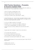 CNA Practice Questions &ndash; Prometric & Answers Updated 2026