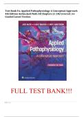 Test Bank For Applied Pathophysiology A Conceptual Approach 4th Edition Author&colon;Judi Nath All Chapters &lpar;1-20&rpar; Covered &vert; A&plus; Graded Latest Version