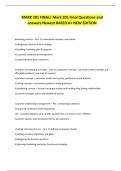 MARK 201 FINAL&sol; Mark 201 Final Questions and answers Newest RATED A&plus; NEW EDITION 