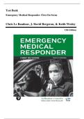 Test Bank For Emergency Medical Responder&colon; First on Scene 12th Edition by Chris Le Baudour&vert; All Chapters&vert; Latest 2026