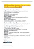 RBT Exam 2 Questions and Correct Answers &lpar;Verified Answers&rpar; Latest 2025