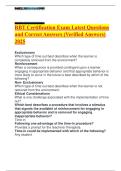 RBT Certification Exam Latest Questions and Correct Answers &lpar;Verified Answers&rpar; 2025