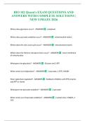 BIO 102 Queen's EXAM QUESTIONS AND ANSWERS WITH COMPLETE SOLUTIONS &vert; NEW UPDATE 2026