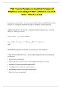 FPQP Financial Paraplanner Qualified Professional&sol; FPQP Final Exam Study Set WITH COMPLETE SOLUTION RATED A&plus; NEW EDITION 