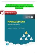 Test Bank for Management Global&comma; 15th Edition by Stephen P&period; Robbins&comma; Verified Chapters 1 - 18&comma; Complete Newest Version