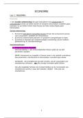 Samenvatting economie&semi; 1e jaar HRM