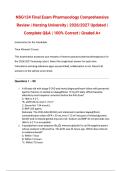 NSG124 Final Exam Pharmacology Comprehensive Review &vert; Herzing University &vert; 2026&sol;2027 Updated &vert; Complete Q&A &vert; 100&percnt; Correct &vert; Graded A&plus;