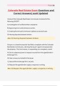  Colorado Real Estate Exam Questions and Correct Answers&vert; 2026 Updated