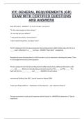 ICC General Requirements &lpar;GR&rpar; Exam &ndash; Certified Questions and Answers &vert; International Code Council &vert; Exam Preparation Material
