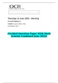 2025 A Level History A Y210&sol;01 Russia 1645&ndash;1741   &lpar;Verified Question Paper With Mark Scheme Combined June 2025&rpar;