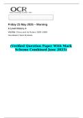 2025 A Level History A Y317&sol;01 China and its Rulers 1839&ndash;1989   &lpar;Verified Question Paper With Mark Scheme Combined June 2025&rpar;