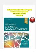 Test Bank - Little and Falace's Dental Management of the Medically Compromised Patient&comma; 10th Edition - Miller - All 30 Chapters and Rationales Included