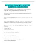 New Jersey Notary Public Exam &ndash; State of New Jersey &ndash; Certified Practice Questions and Answers