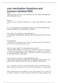 cnor sterilization Questions and Answers Updated 2026