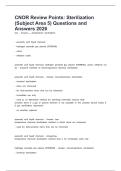 CNOR Review Points&colon; Sterilization &lpar;Subject Area 5&rpar; Questions and Answers 2026