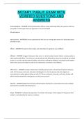 Notary Public Exam Preparation &ndash; Verified Questions and Answers&comma; Official Certification Exam&comma; Complete Exam Material