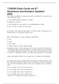 &ast;&ast;CNOR Flash Cards set 6&ast;&ast; Questions and Answers Updated 2026