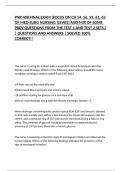 PNR 408 FINAL EXAM &lpar;FOCUS ON CH 54&comma; 56&comma; 59&comma; 61&comma; 63 OF MED-SURG NURSING &lpar;LEWIS&rpar; AND MIX OF SOME PREV QUESTIONS FROM THE TEST 1 AND TEST 2 SETS&period;&rpar; &vert; QUESTIONS AND ANSWERS &vert; SOLVED 100&percnt; CORRECT&excl;&excl;