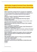 Ophthalmic Surgical Assistant Exam Questions with 100&percnt; Verified Answers Latest Version Top Rated 